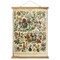Flower Poster Hanger Frame, Retro Style Wall Art Prints, Printed on Linen with Natural Wooden Frames, Wall Hanging Decor